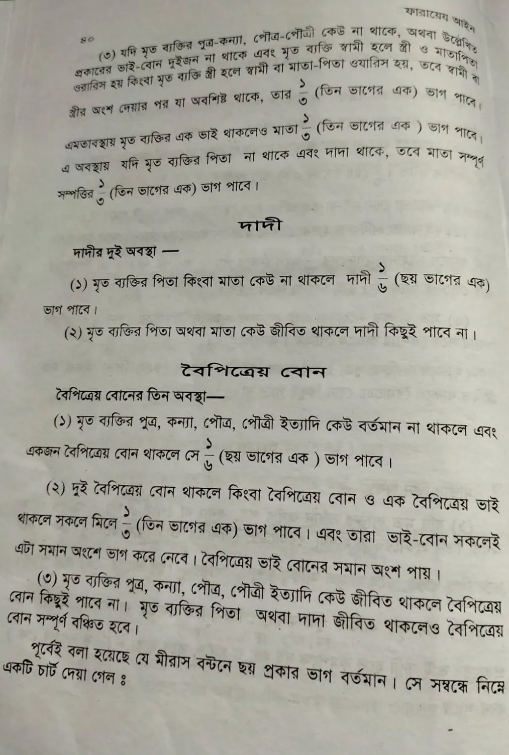 বইটি থেকে লেখার অংশ বিশেষ, পৃষ্ঠা: ৪০। ছবি: এশিয়া পোস্ট