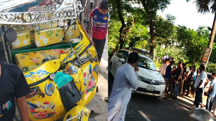 চাঁদপুর-কুমিল্লা আঞ্চলিক সড়কে ত্রিমুখী সংঘর্ষে প্রাণ গেল দুজনের