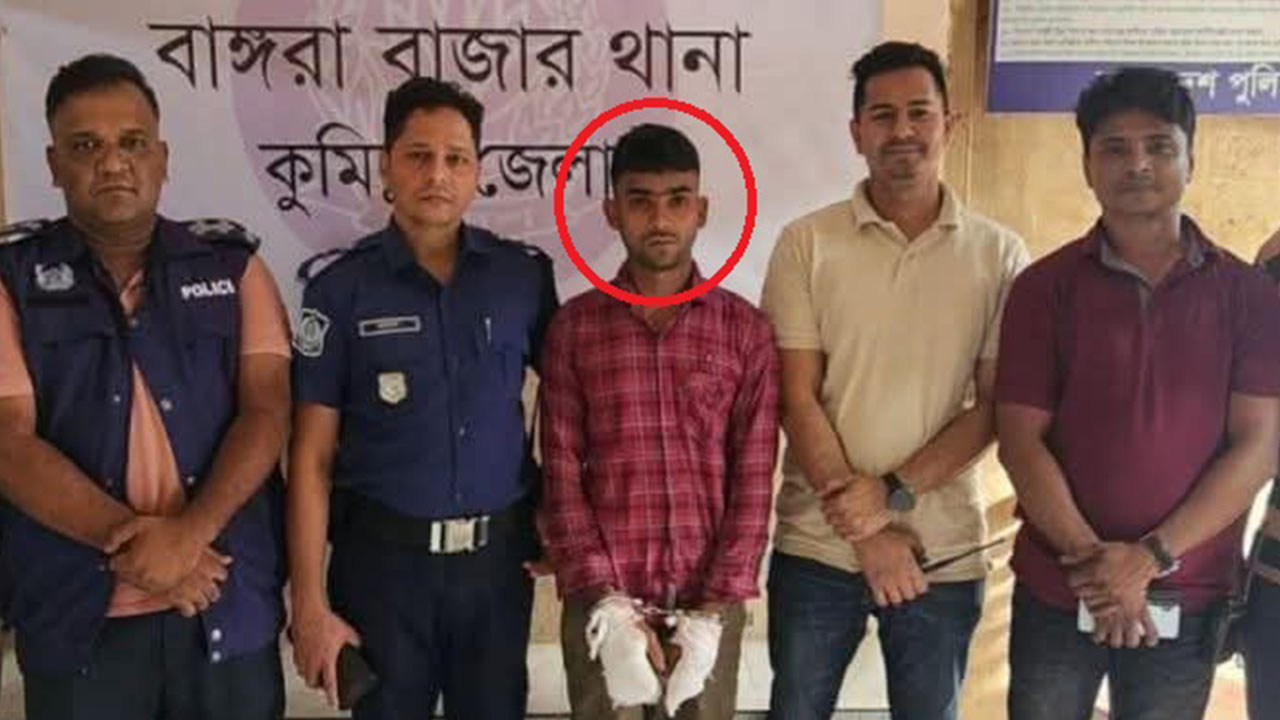 গ্রেপ্তার মিলন মিয়া ওরফে শিপন। ছবি : পুলিশের সৌজন্যে