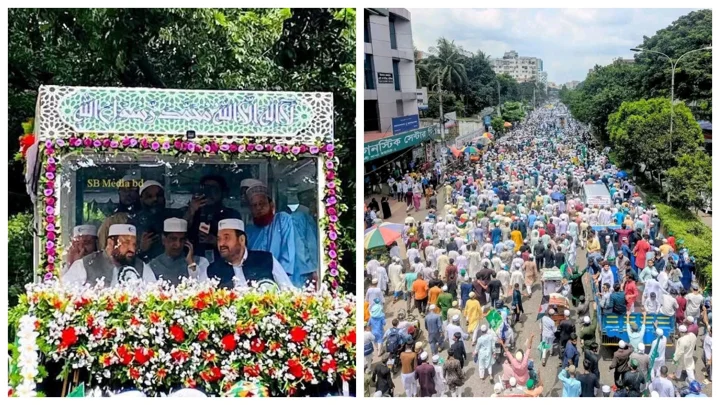 ঢাকায় জশনে জুলুসে মানুষের ঢল
