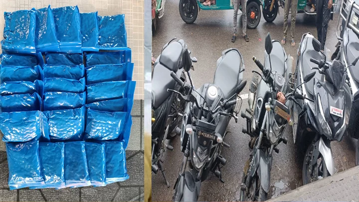 মোটরসাইকেলে ঘোরাঘুরির আড়ালে মাদক পাচার, এক লাখ ইয়াবা জব্দ