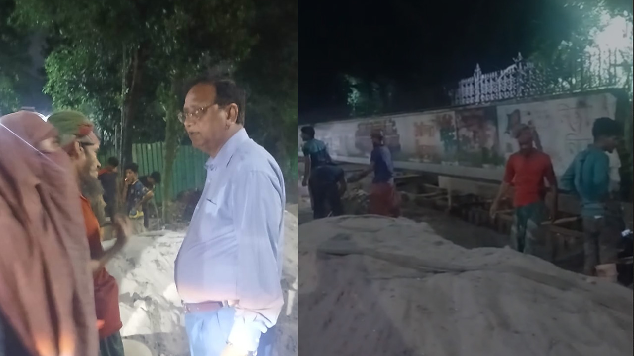 বেইলি রোডে উন্নয়নকাজে অনিয়ম: ঠিকাদারকে শোকজ, গাইড ওয়াল ভেঙে পুনর্নির্মাণের নির্দেশ