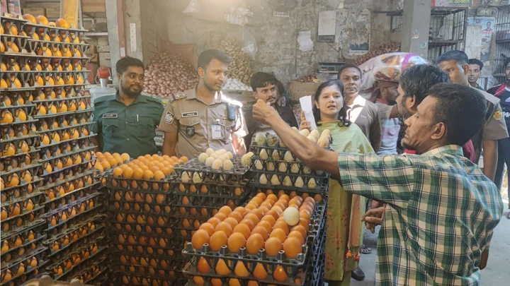 ডিএসসিসির বিশেষ অভিযান: ডিমের বাজার তদারকি ও জরিমানা
