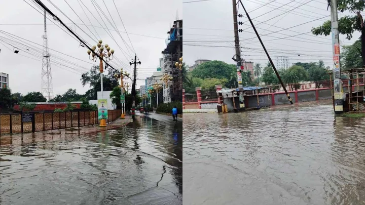 রাজশাহীতে ২৪ ঘণ্টায় ১০০ মিলিমিটার বৃষ্টি, বিভিন্ন এলাকায় জলাবদ্ধতা
