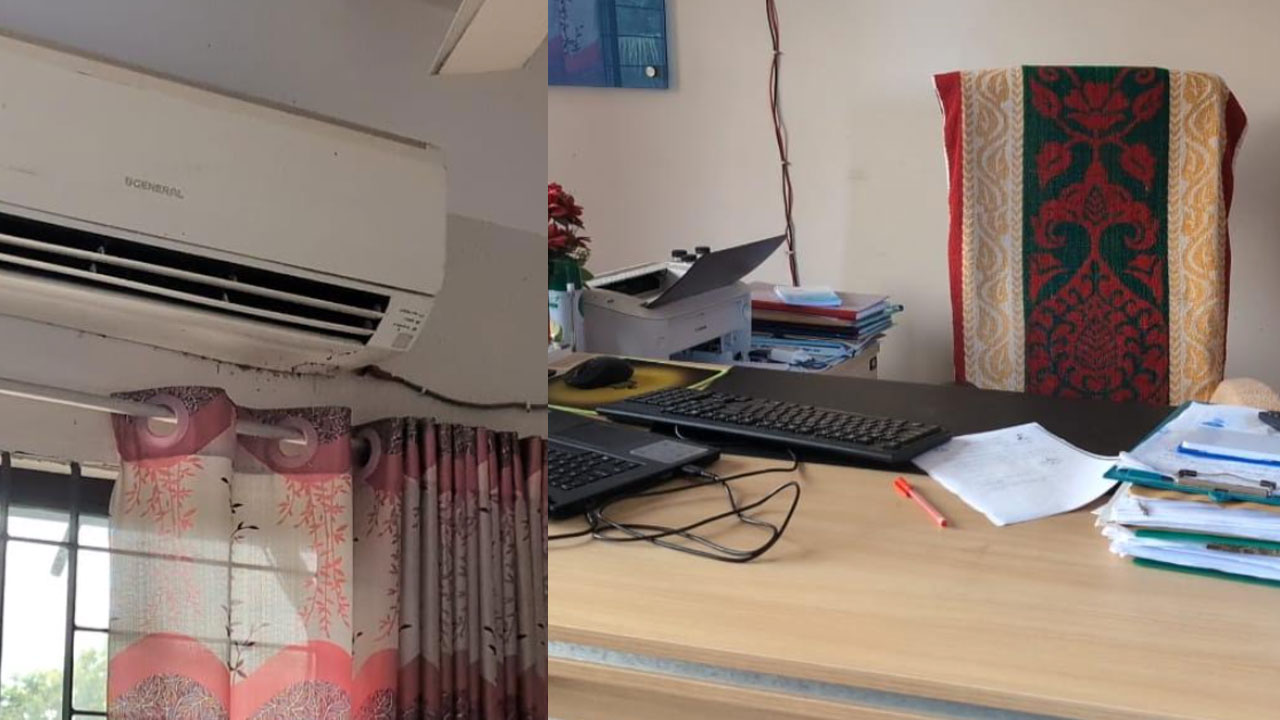 সরকারি অফিসে কেউ নেই, দিনভর চলল এসি!