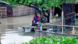 কোমর পানিতে বসতভিটা, পানিবন্দি ৫০ হাজার মানুষ