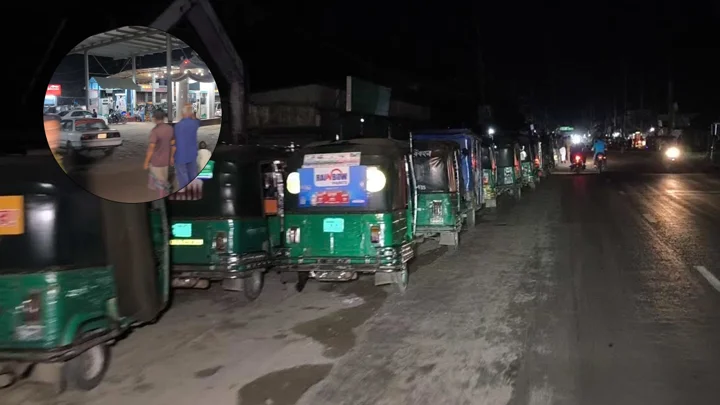 গ্যাস পেতে মধ্যরাতেও অপেক্ষা, সড়কে হাজারো গাড়ির সারি