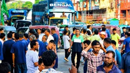 চট্টগ্রামে সড়ক অবরোধ করে সিএনজিচালকদের প্রতিবাদ