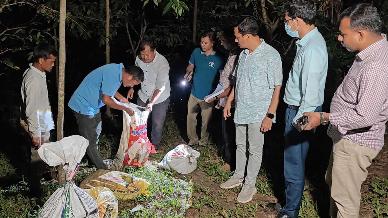খাগড়াছড়িতে ৫ বস্তা গুইসাপসহ নারী আটক