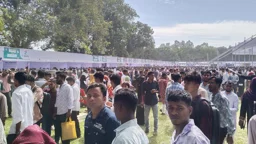 চাকরির আশায় এক মাঠে ৩০ হাজার যুবক-যুবতী