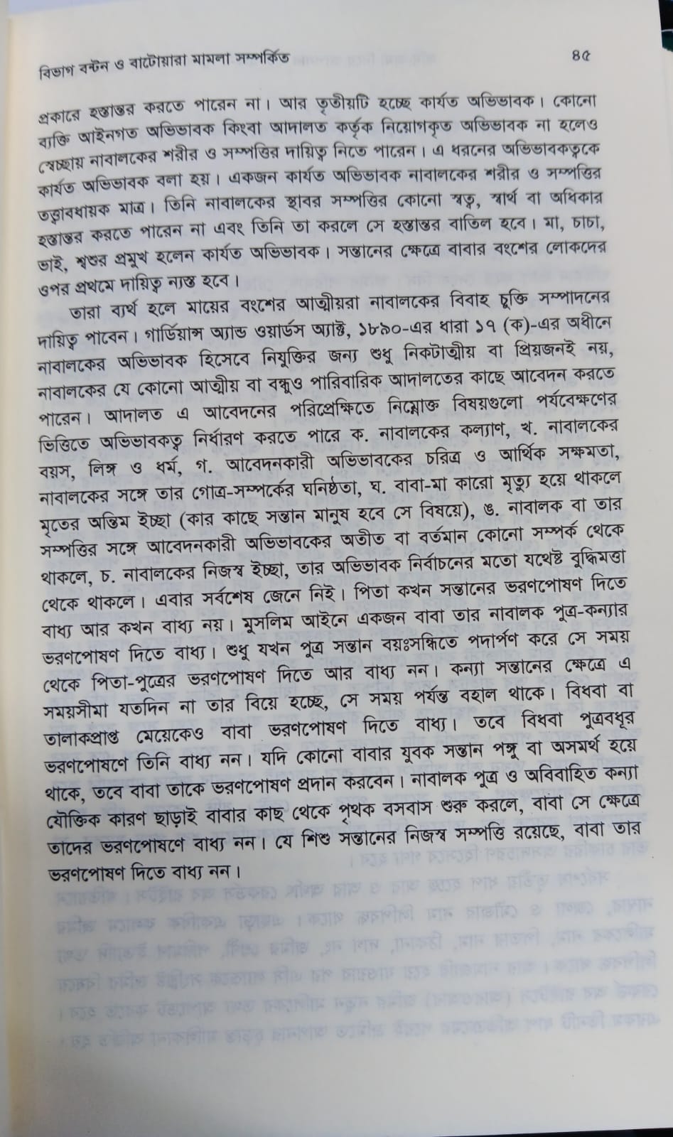 বইটি থেকে লেখার অংশ বিশেষ। ছবি: এশিয়া পোস্ট