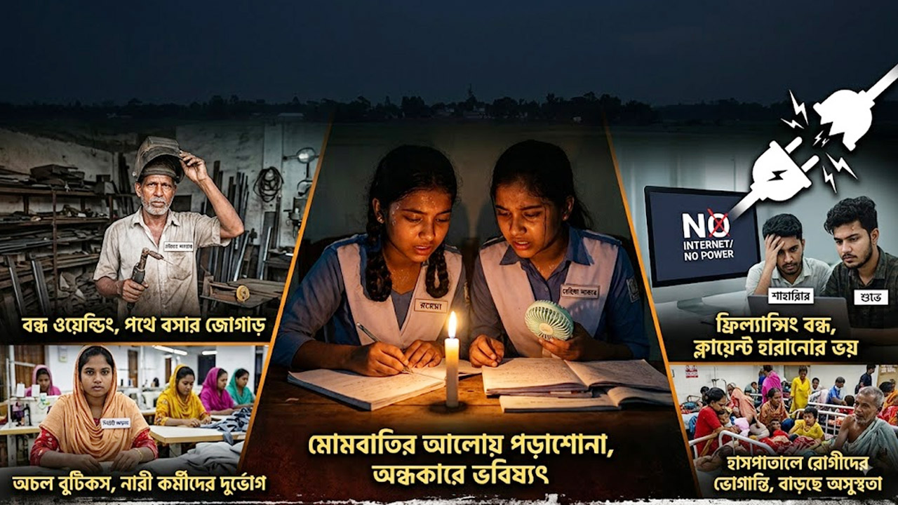 তীব্র গরমে মাদারীপুরে ভয়াবহ লোডশেডিং, ব্যাহত জনজীবন-শিক্ষা-ব্যবসা