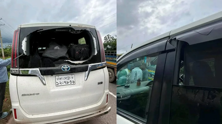 ২০ মিনিটের ব্যবধানে সিলেটে দ্বিতীয় দফায় এনসিপির গাড়িবহরে হামলা