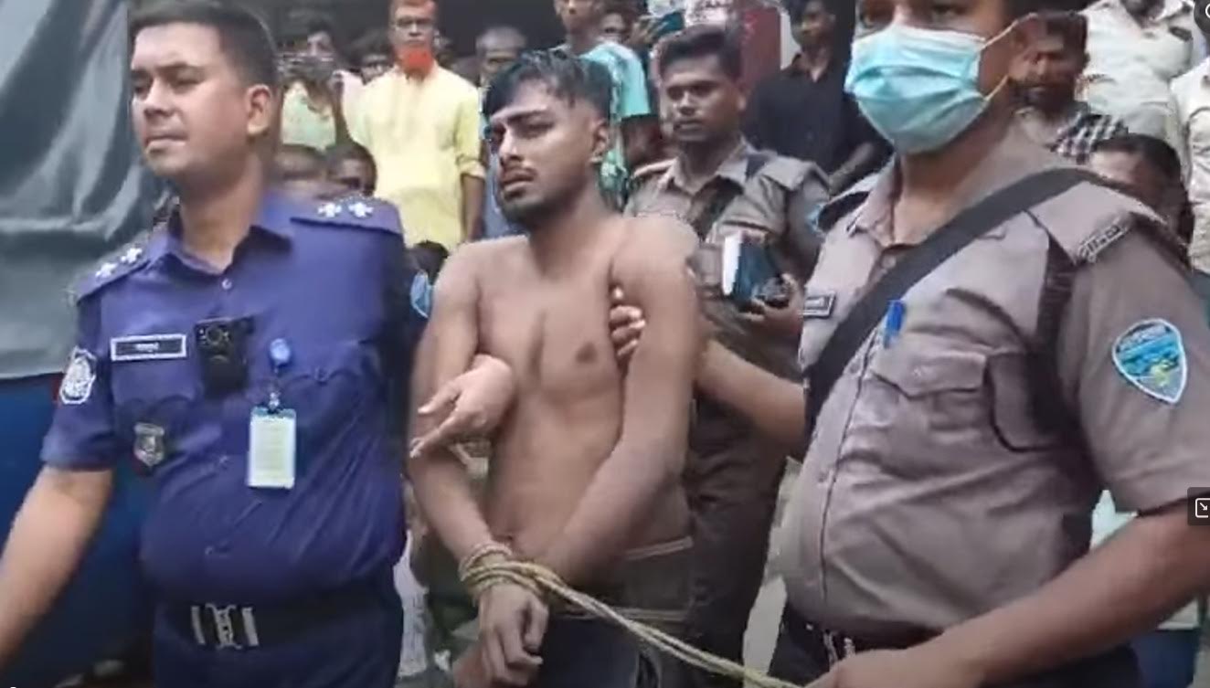 আটক সাকিব হোসেন। ছবি: এশিয়া পোস্ট