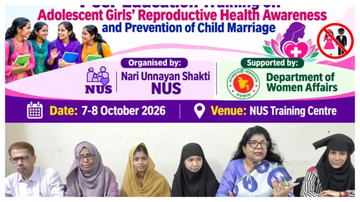 Peer education training on adolescent girls’ reproductive health awareness