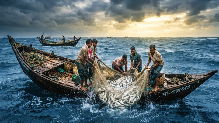 Fishermen in Chandpur return to rivers as hilsa fishing ban ends