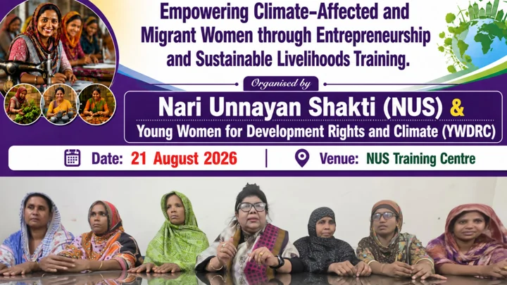 Training on sustainable livelihoods for climate-affected women