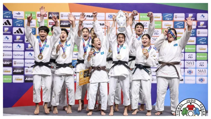 Kazakhstan Judo Team wins mixed team gold