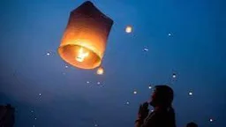 Buddhists celebrating Prabarana Purnima