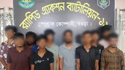 বগুড়ায় কিশোর গ্যাং ‘জালাল গ্রুপে’র ১১ সদস্য গ্রেপ্তার, অস্ত্র জব্দ