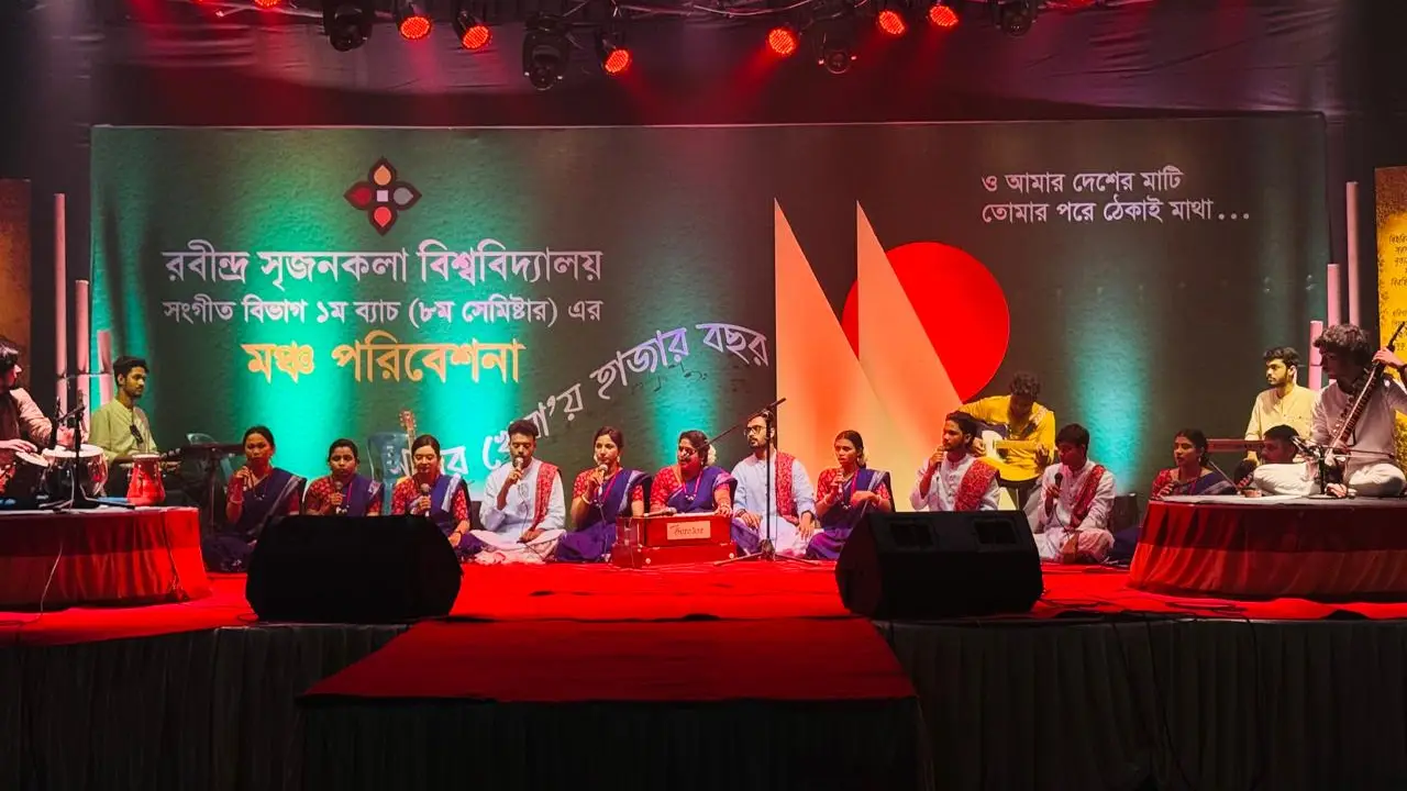 রবীন্দ্র সৃজনকলা বিশ্ববিদ্যালয়ে ‘সুরের খেয়ায় হাজার বছর’