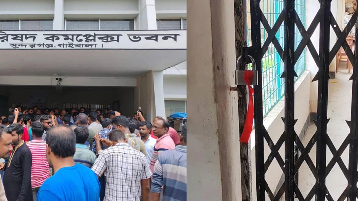 নিয়োগে অনিয়মের অভিযোগে ইউএনও-সমাজসেবা অফিসে তালা