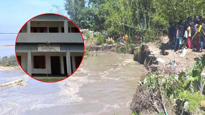 বিলীনের পথে চার গ্রামের একমাত্র স্কুল