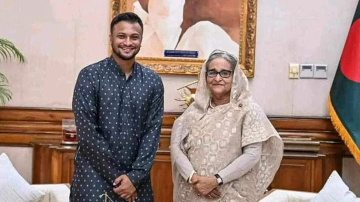 শেখ হাসিনার প্রকাশ্যে আসার অনুষ্ঠানে সাকিবেরও নাম