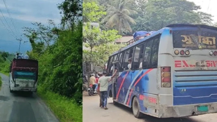 ৬ দিন বন্ধ থাকার পর বান্দরবান-থানচি সড়কে বাস চলাচল শুরু