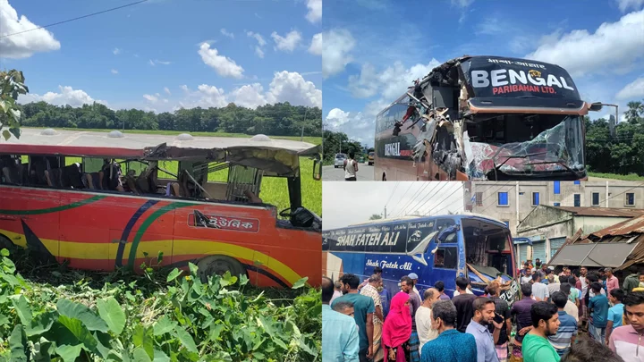 দুই ঘণ্টার ব্যবধানে দুই জেলায় সড়কে ঝরল ১৬ প্রাণ