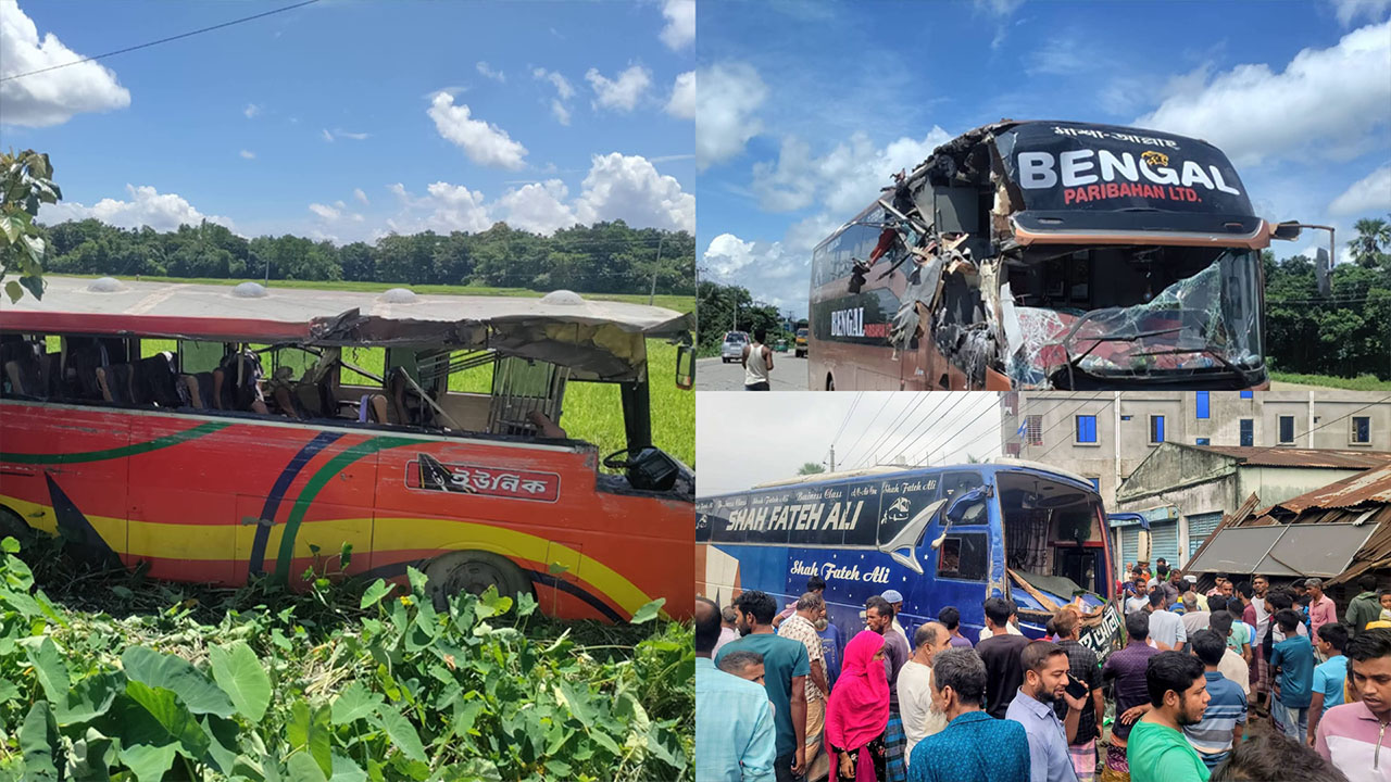 two district road accident
