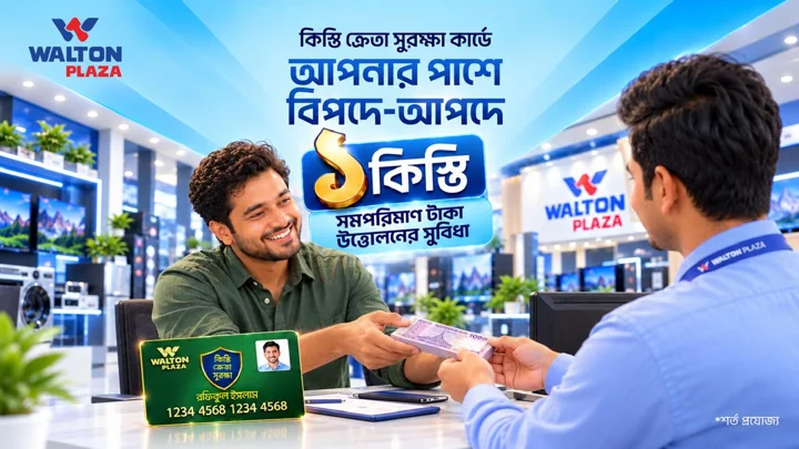 জরুরি প্রয়োজনে নগদ অর্থ দেবে ওয়ালটন প্লাজা