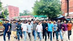 আ.লীগের ‘লকডাউন’ কর্মসূচির প্রতিবাদে সোহরাওয়ার্দী কলেজ ছাত্রদলের বিক্ষোভ