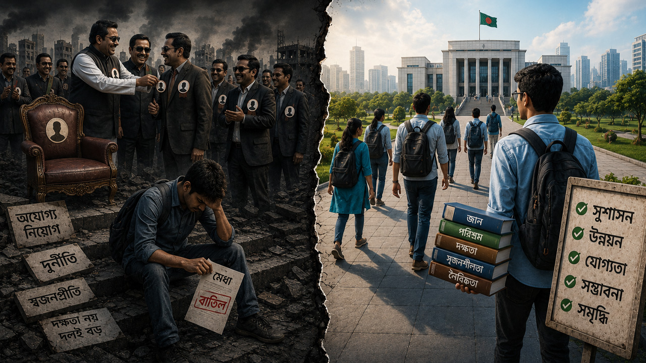 মেধার চেয়ে দলীয় পরিচয় বড় হলে রাষ্ট্রের ক্ষতি কোথায়?