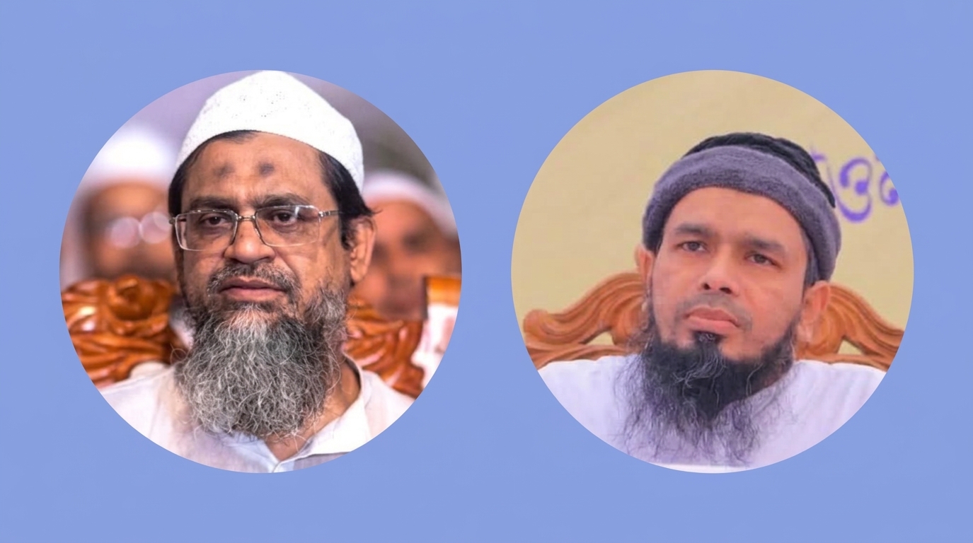 বাঁ থেকে মাহফুজুল হক ও মুসা আল হাফিজ।
