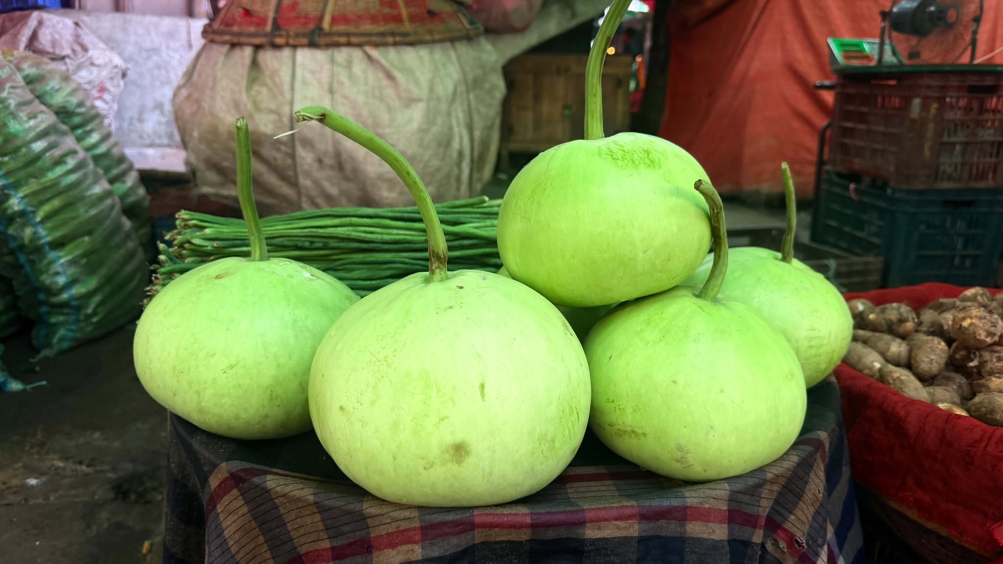 লাউয়ের খুচরা দোকান। ছবি: এশিয়া পোস্ট
