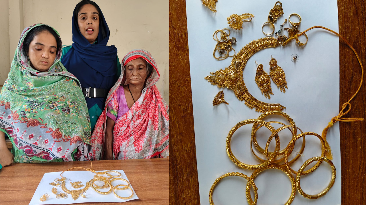 শয়নকক্ষ থেকে ১২ ভরি স্বর্ণালংকার চুরি, গৃহকর্মীসহ গ্রেপ্তার ২