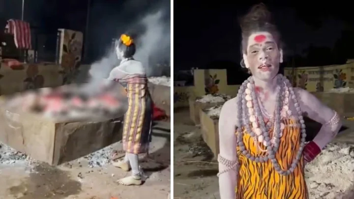 পোড়া মানুষের মাংস খেয়ে উল্লাস ‘অঘোরী’ সাধুর, অতঃপর...